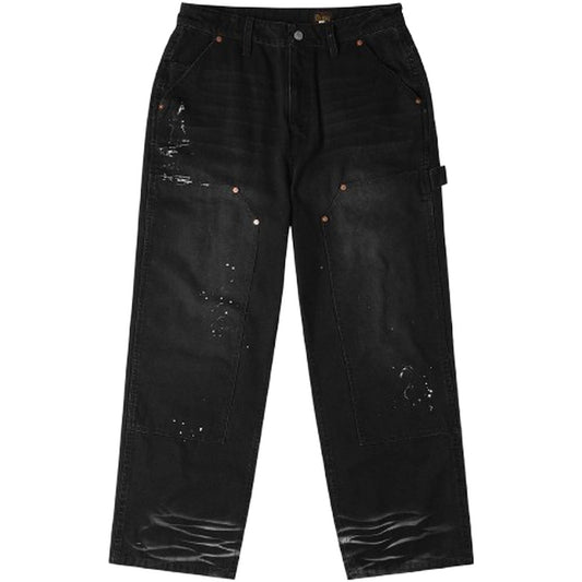 Pantaloni Uomo Evisu - Ej Heavy Washed And Distressed Daicock Pants - Nero