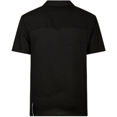 Vision of Super Camisas casuales para hombre - Camisa negra con llamas rojas - Negro