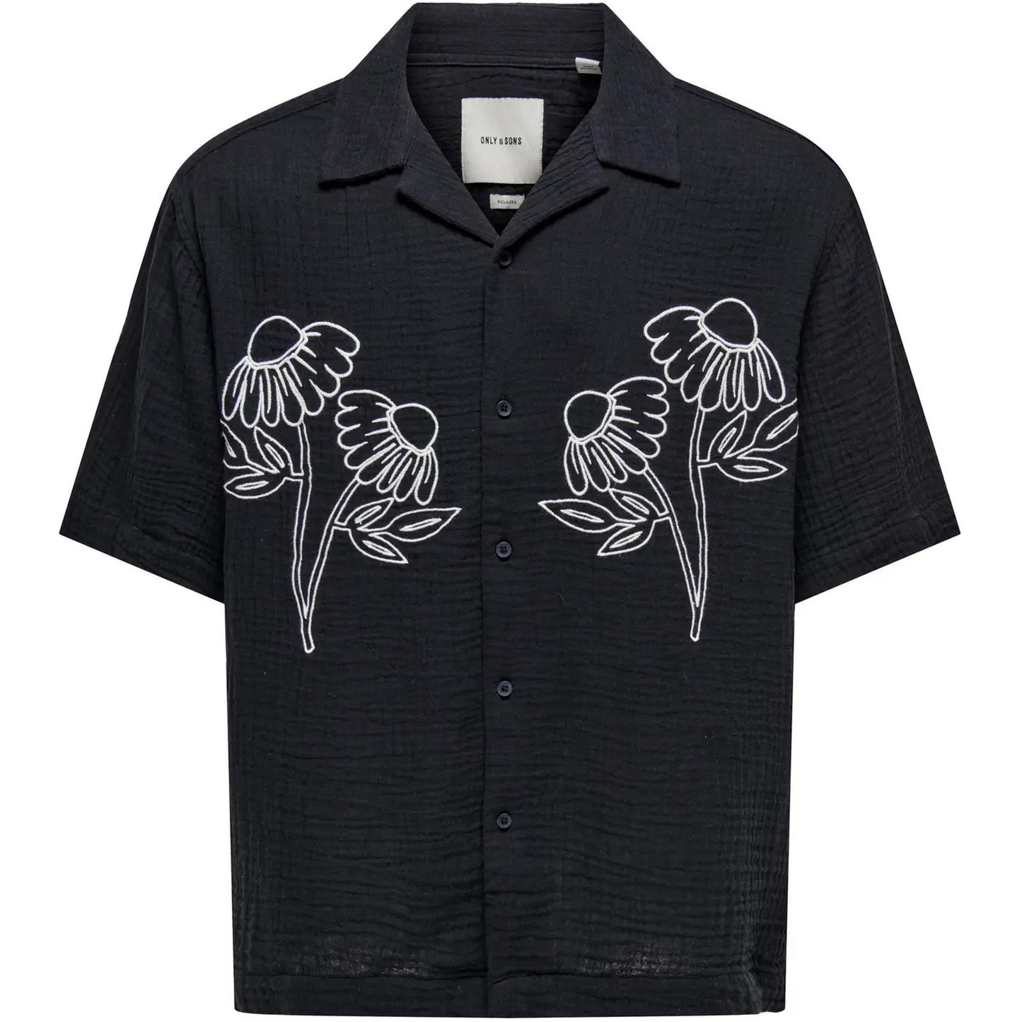 Camicie casual Uomo Only & Sons - Onsjackson Rlx Ss 014 Shirt - Nero