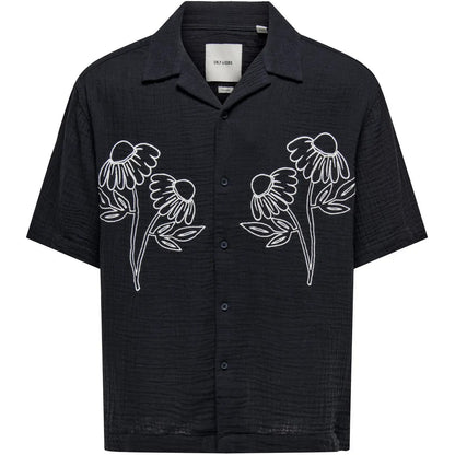 Camicie casual Uomo Only & Sons - Onsjackson Rlx Ss 014 Shirt - Nero