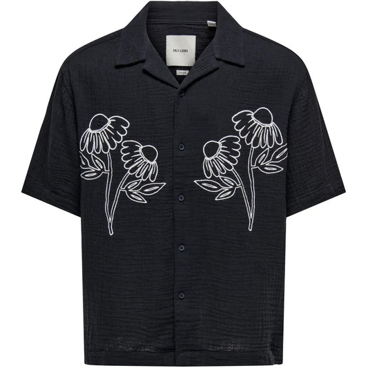 Camicie casual Uomo Only & Sons - Onsjackson Rlx Ss 014 Shirt - Nero