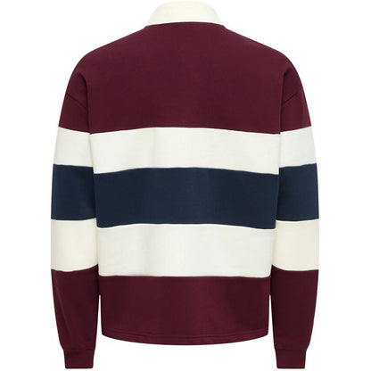 Polo a manica lunga Uomo Only & Sons - Onsbenedict Ls Rubgy Rlx Sweat Polo - Rosso