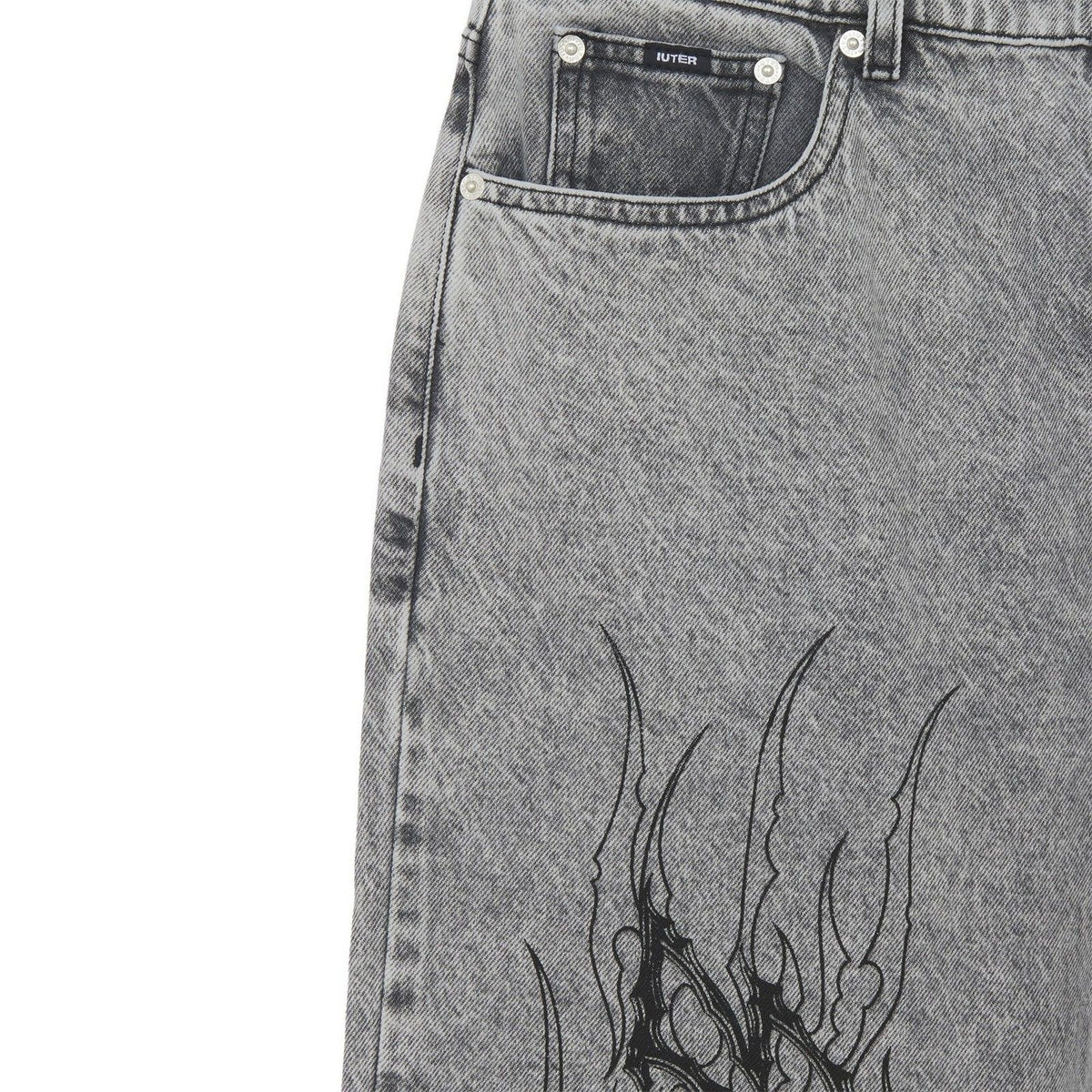 Pantaloni Uomo Iuter - Tribal Baggy Denim Pants - Grigio