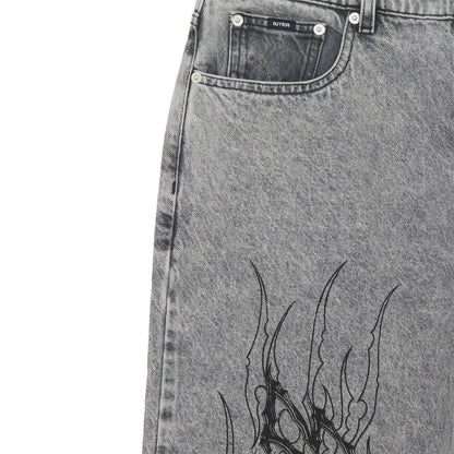 Pantaloni Uomo Iuter - Tribal Baggy Denim Pants - Grigio