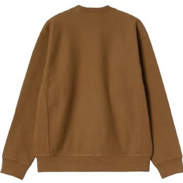 Męskie bluzy z kapturem Carhartt Wip – bluza z napisem American Script – brąz