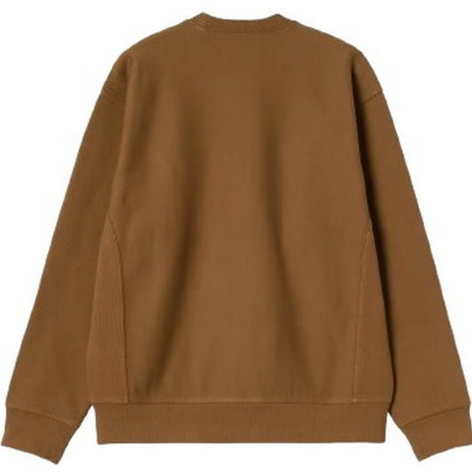 Felpe senza cappuccio Uomo Carhartt Wip - American Script Sweat - Marrone