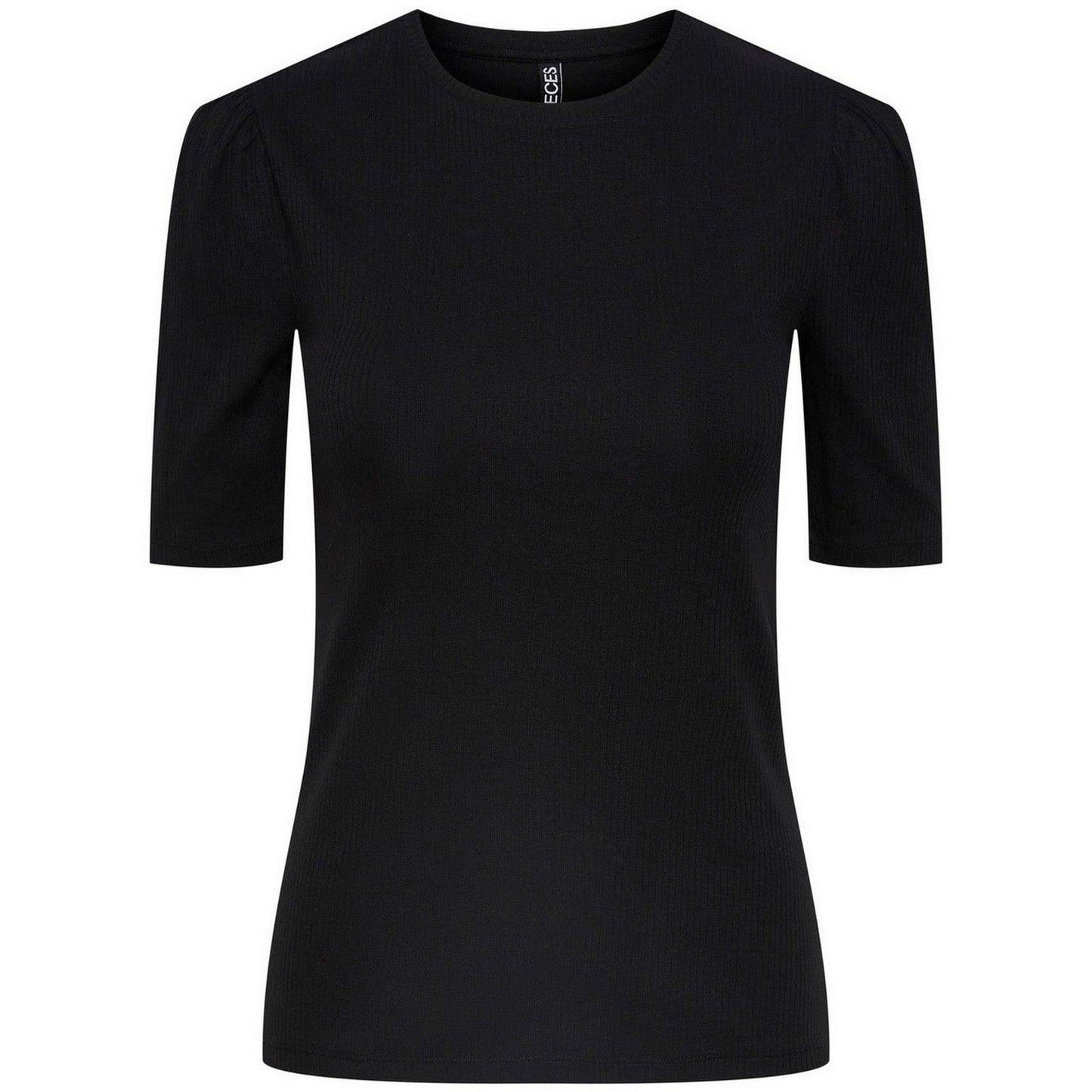 T-shirt Donna Pieces - Pcruka Ss Puff Top Noos Bc - Nero