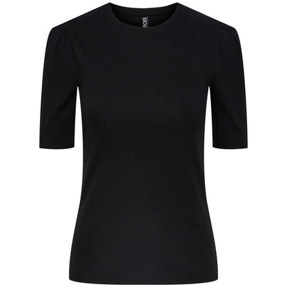 T-shirt Donna Pieces - Pcruka Ss Puff Top Noos Bc - Nero