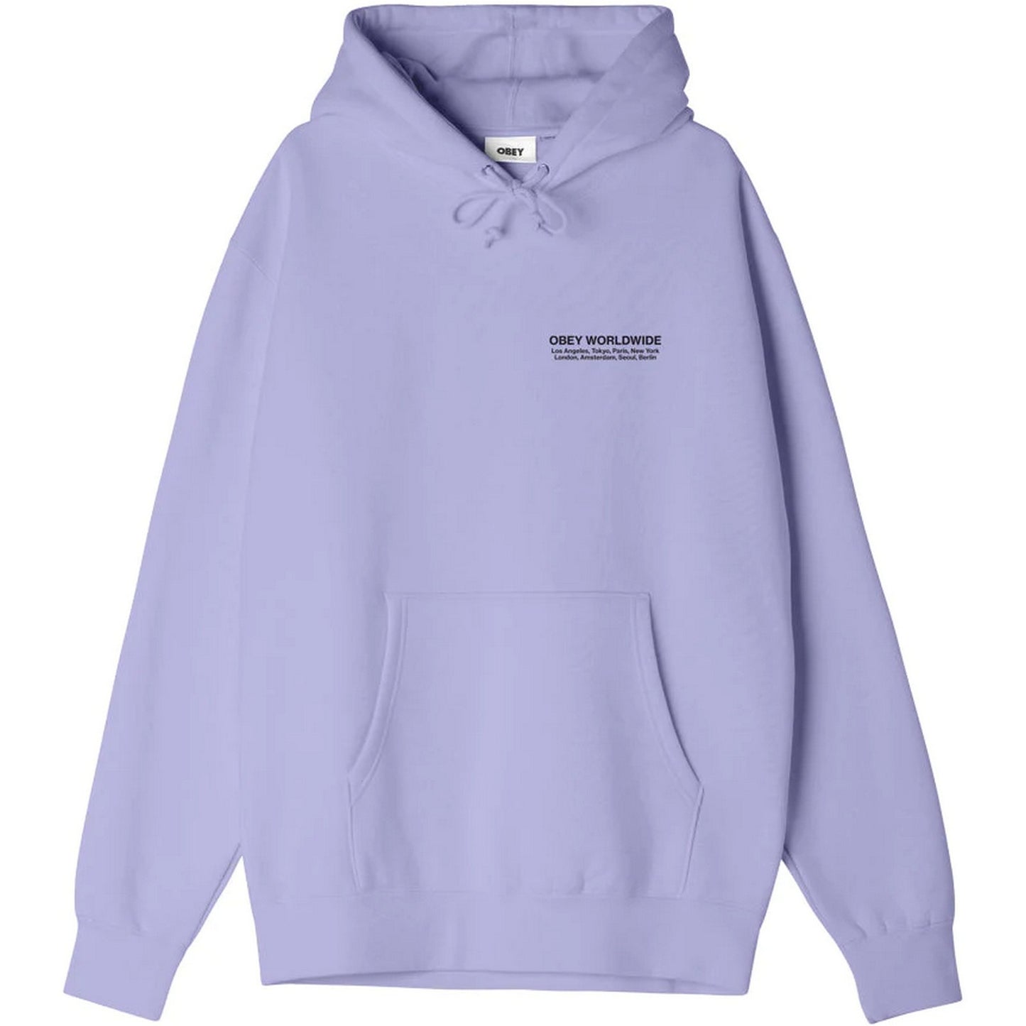 Felpe con cappuccio Uomo Obey - Obey Worldwide Cities Premium Hooded F - Lavanda