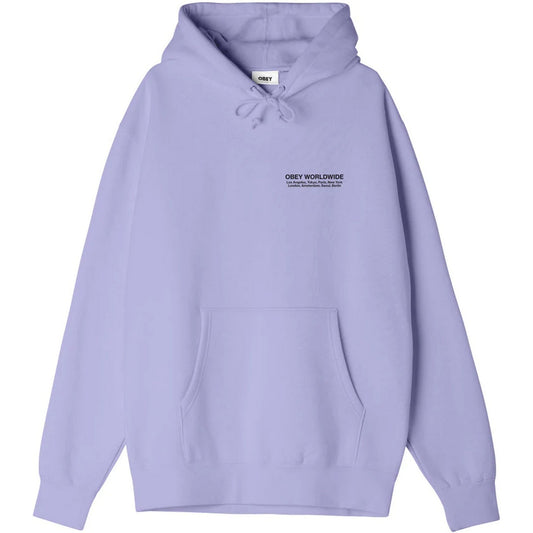 Felpe con cappuccio Uomo Obey - Obey Worldwide Cities Premium Hooded F - Lavanda