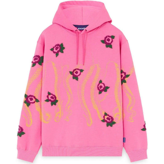 Felpe con cappuccio Uomo Octopus - Octopus Flowers Hoodie - Rosa