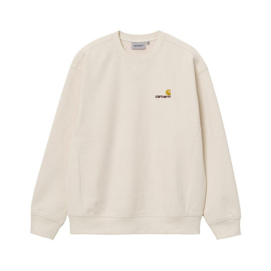 Felpe senza cappuccio Uomo Carhartt Wip - American Script Sweat - Panna