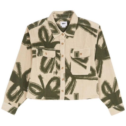 Camicie Donna Obey - Obey Nabi Cord Shirt Ls - Marrone