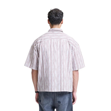 Camicie casual Unisex Reternity - Watercolor Short Sleeve Shirt - Marrone
