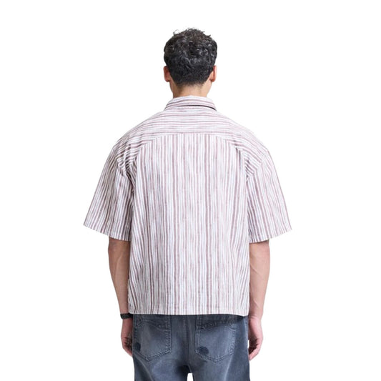 Camicie casual Unisex Reternity - Watercolor Short Sleeve Shirt - Marrone