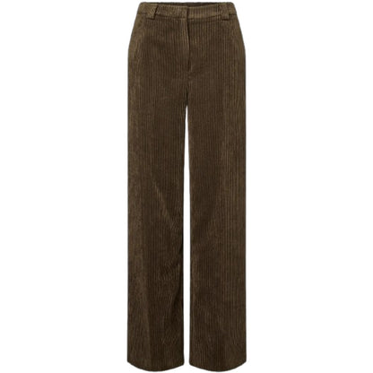 Pantaloni Donna Pieces - Pcaudre Cord Hw Pants Bc - Marrone