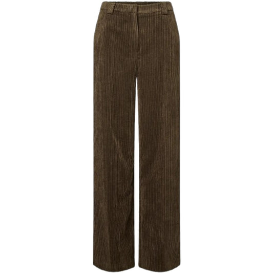 Pantaloni Donna Pieces - Pcaudre Cord Hw Pants Bc - Marrone