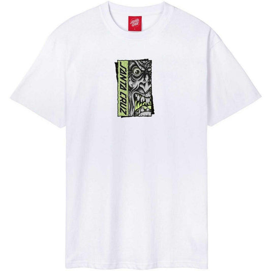 T-shirt Uomo Santa Cruz - Roskopp Rigid Face Front T-Shirt - Bianco