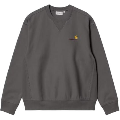 Felpe senza cappuccio Uomo Carhartt Wip - American Script Sweat - Grigio