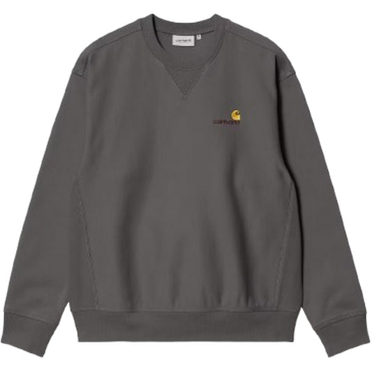 Felpe senza cappuccio Uomo Carhartt Wip - American Script Sweat - Grigio