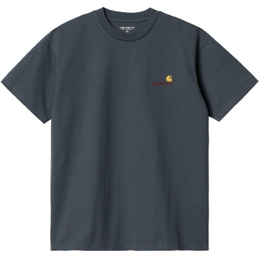 T-shirt Uomo Carhartt Wip - S/S American Script - Blu