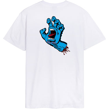 Santa Cruz Men's T-shirt - Screaming Hand Chest T-Shirt - White