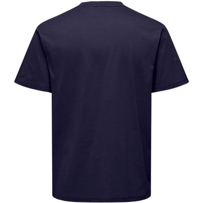 T-shirt Uomo Only & Sons - Onsmax Life Reg Ss Stitch Tee Noos - Blu
