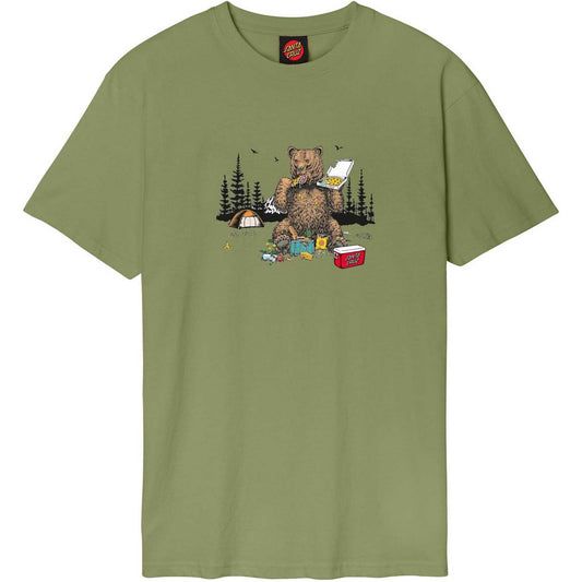 T-shirt Uomo Santa Cruz - Braun Pizza Bear T-Shirt - Verde