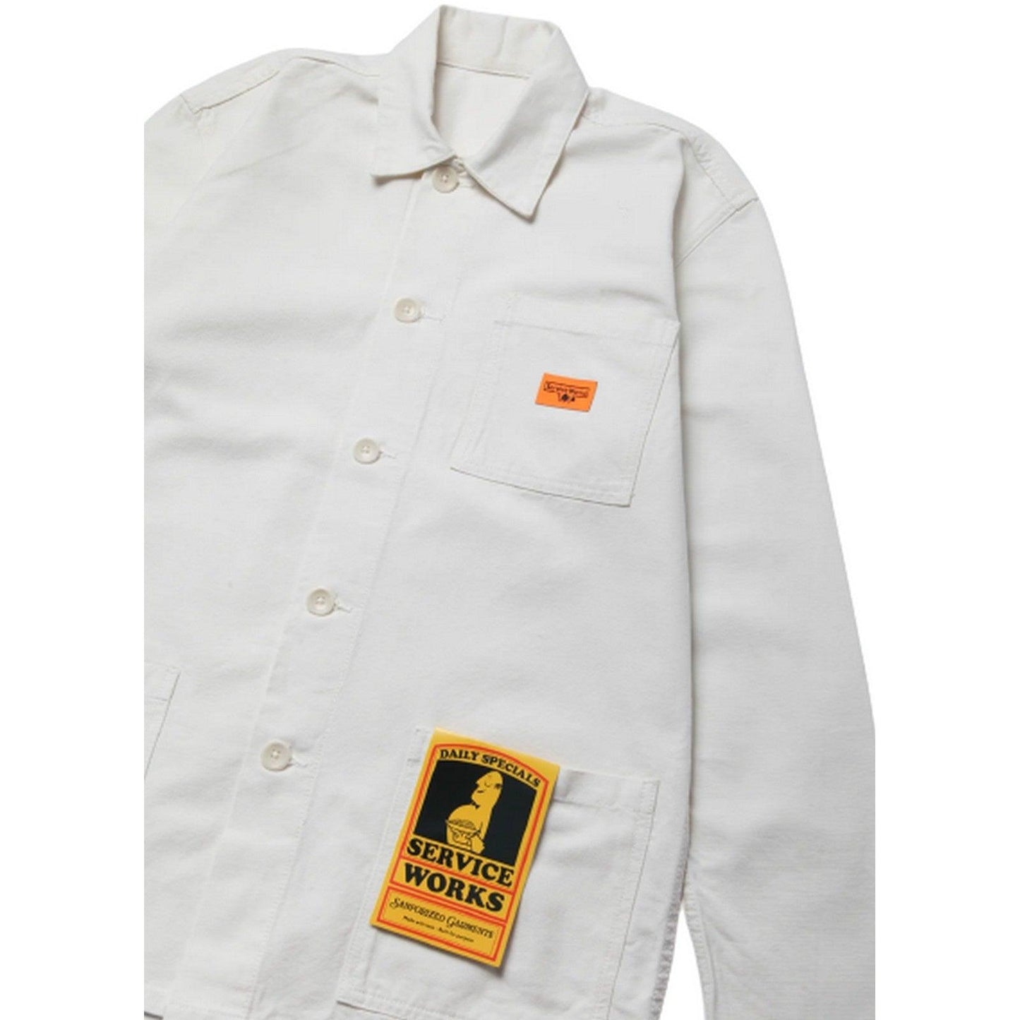 Giacche Uomo Service Works - Canvas Coverall Jacket - Bianco