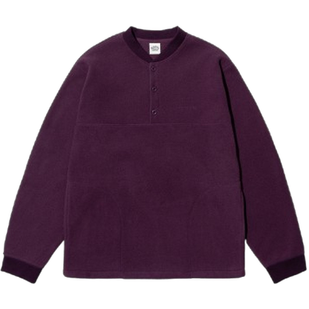 Maglie a manica lunga Uomo KAPPY DESIGN - Fleece Waffle Button Anorak - Viola