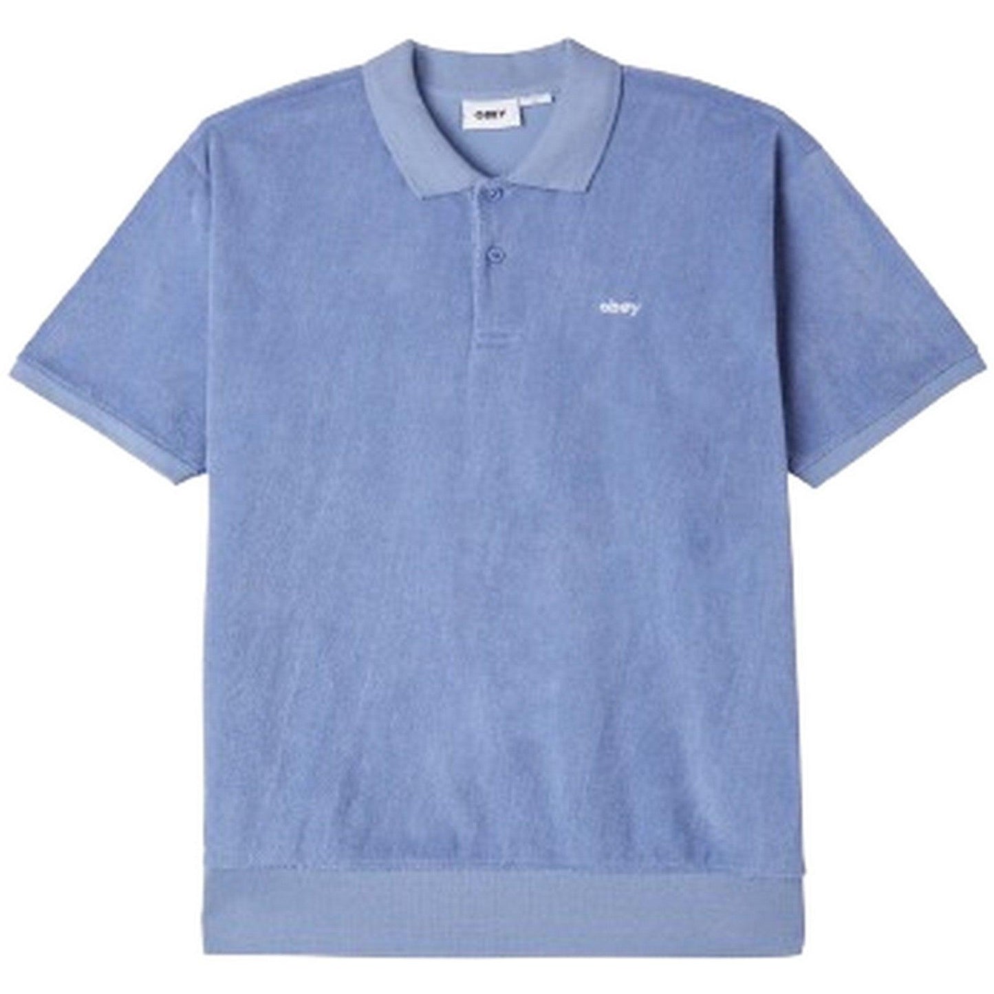 Polo Uomo Obey - Denton Terry Cloth Polo Ss - Celeste