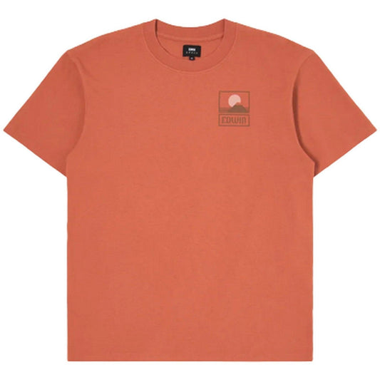 T-shirt Uomo Edwin - Sunset On Mt Fuji Ts - Bordeaux