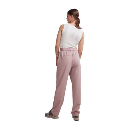 Pantaloni Donna Pieces - Pcboss Hw Paperbag Straight Pants Noos - Rosa