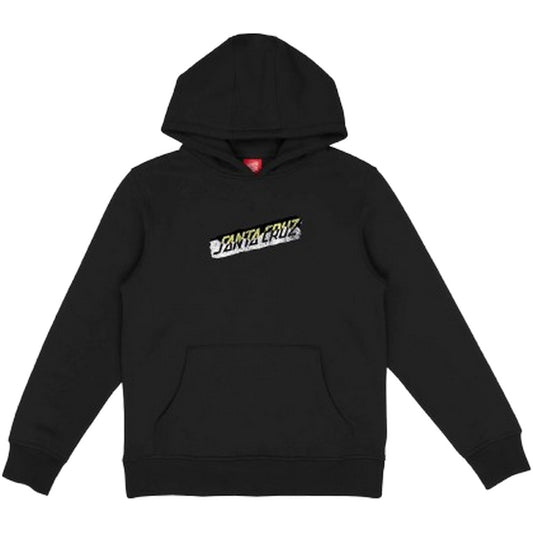 Felpe con cappuccio Ragazzo Santa Cruz - Youth Damaged Hand Hood - Nero