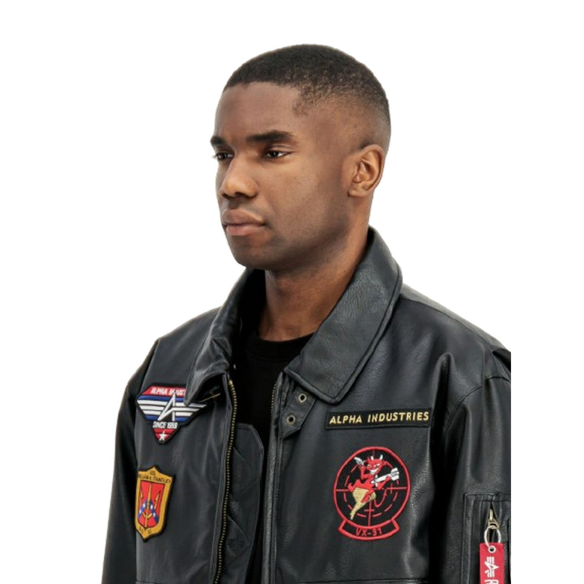Giubbotti Uomo Alpha Industries - G-1 Devils Brigade Faux Leather Bomber Jacket - Nero