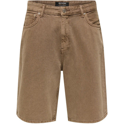 Pantaloncini Uomo Only & Sons - Onscarl Ball. Brown 6602 Tai Dnm Shorts - Marrone