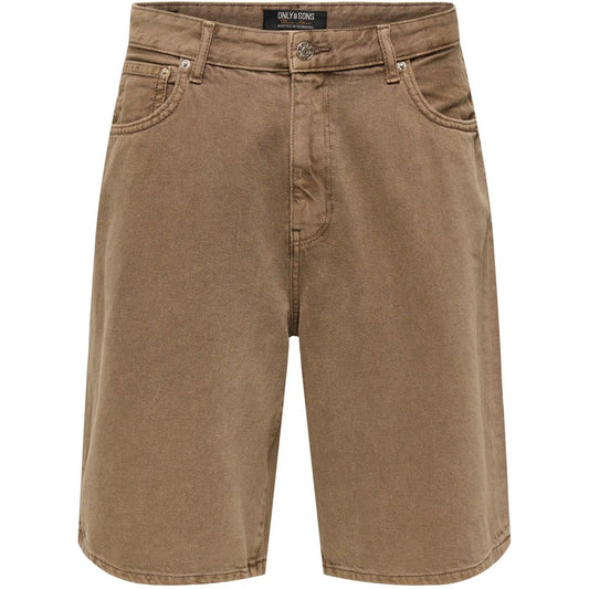 Pantaloncini Uomo Only & Sons - Onscarl Ball. Brown 6602 Tai Dnm Shorts - Marrone