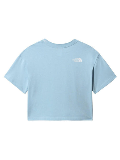 T-shirt Donna The North Face - W New Ss Crop - Celeste