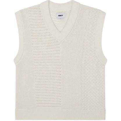 Gilet Uomo Obey - Garret Sweater Vest - Bianco