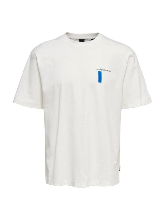 T-shirt Uomo Only & Sons - Onswilbert Rlx Ss Tee - Bianco