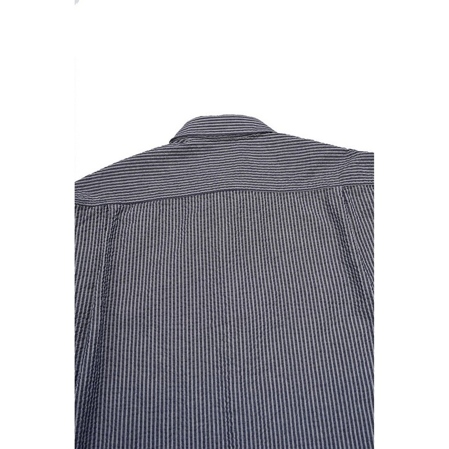 Camicie casual Uomo KAPPY DESIGN - Stripe Pocket Work Shirt - Blu