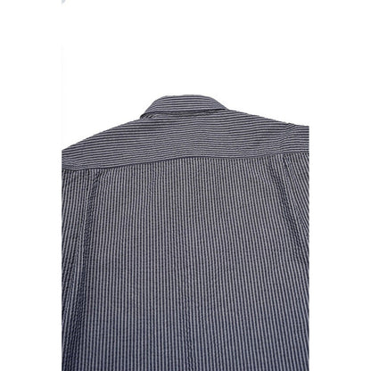 Camicie casual Uomo KAPPY DESIGN - Stripe Pocket Work Shirt - Blu