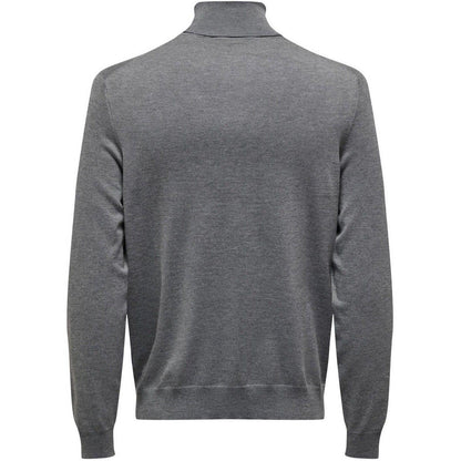 Maglioni Uomo Only & Sons - Onswyler Life Roll Neck Knit Noos - Grigio