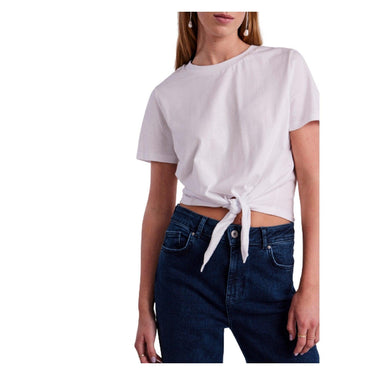 Bluse Donna Pieces - Pctia Tie Tee Noos Bc - Bianco