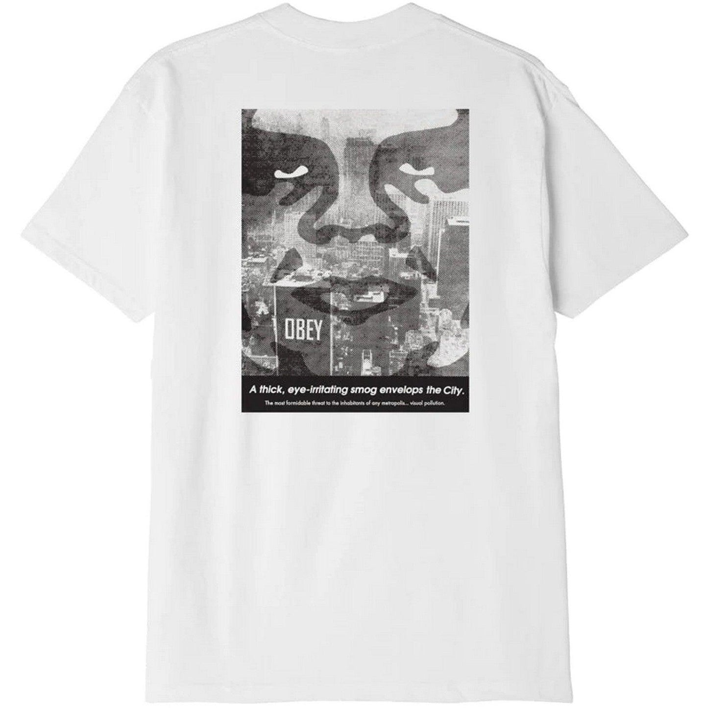 T-shirt Uomo Obey - Obey Nyc Smog Classic Tee - Bianco