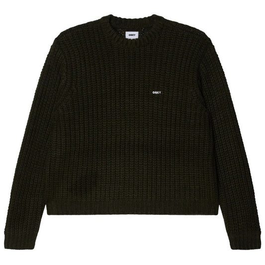 Maglioni Uomo Obey - Obey Bold Chunky Sweater - Verde