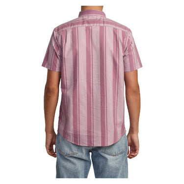 RVCA Chemises décontractées pour hommes - Thatll Do Stretch Stripe Ss - Lavande