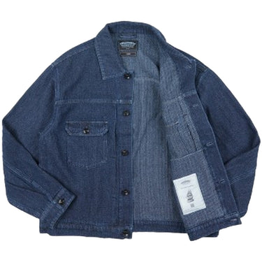 Giacche Uomo Frizmworks - Sashiko Denim Trucker Jacket - Blu