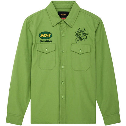 Camicie casual Uomo Deus Ex Machina - Tin Lizzie Shirt - Verde