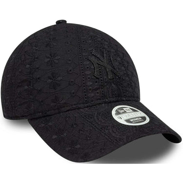 Czapki z daszkiem unisex New Era - Wmns Broderie 9Twenty - Czarne